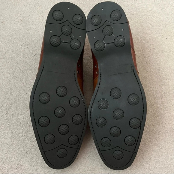 Finsbury “Sport City” Golf Oxfords Shoes-Brown Leather-Men's 10-RARE-NEW - Picture 11 of 13